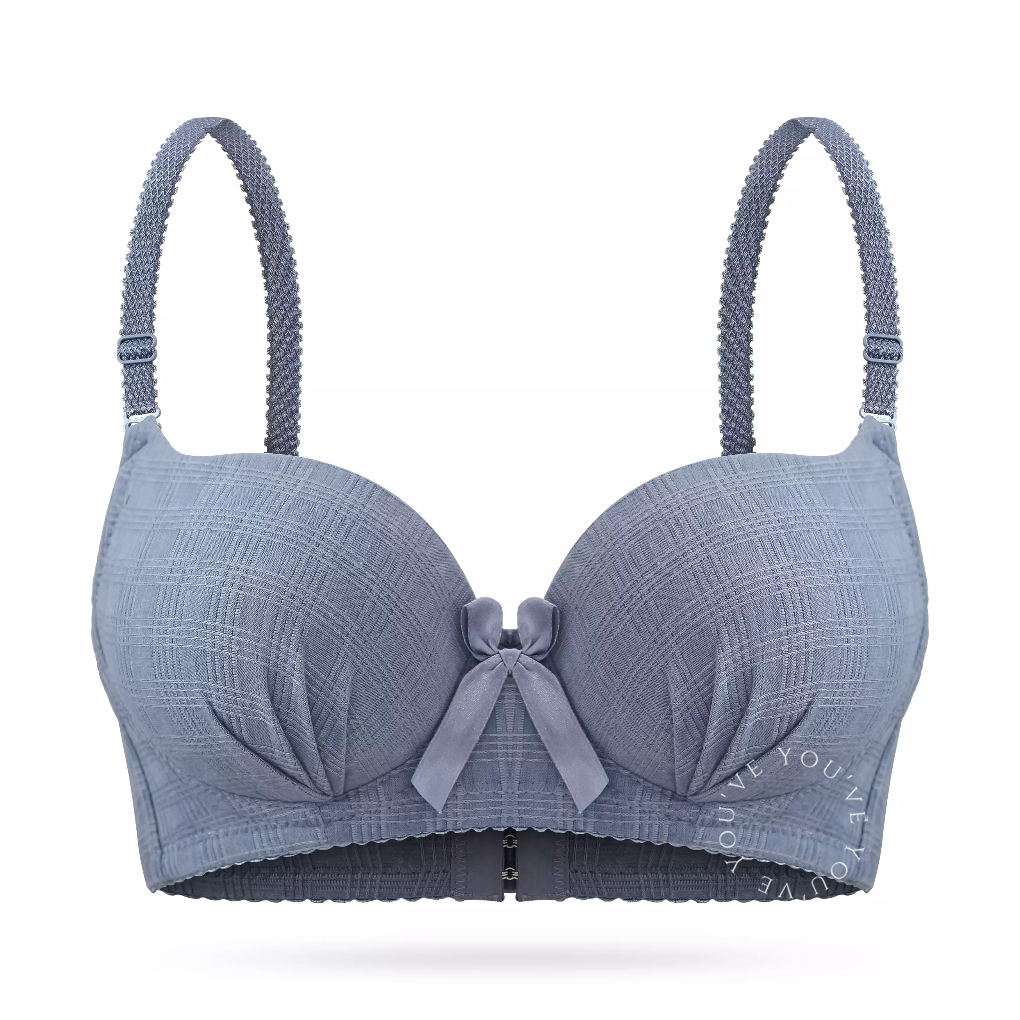 You?ve ( YouHave ) BH Bra Wanita Busa Tebal Push Up Pita Cup AB Bh Motif Kotak Kait 3 Kawat Tali Bisa Dilepas Beha 100194