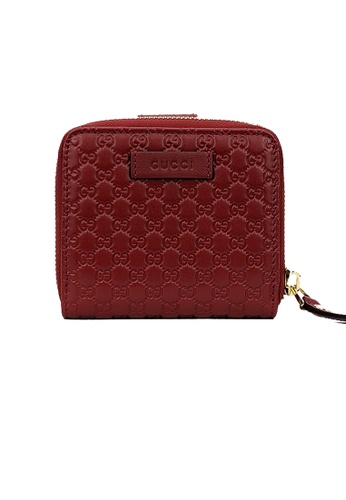 GUCCI GUCCI Micro GG Guccissima Leather Small Bifold Wallet Red 449395 |  ZALORA Malaysia