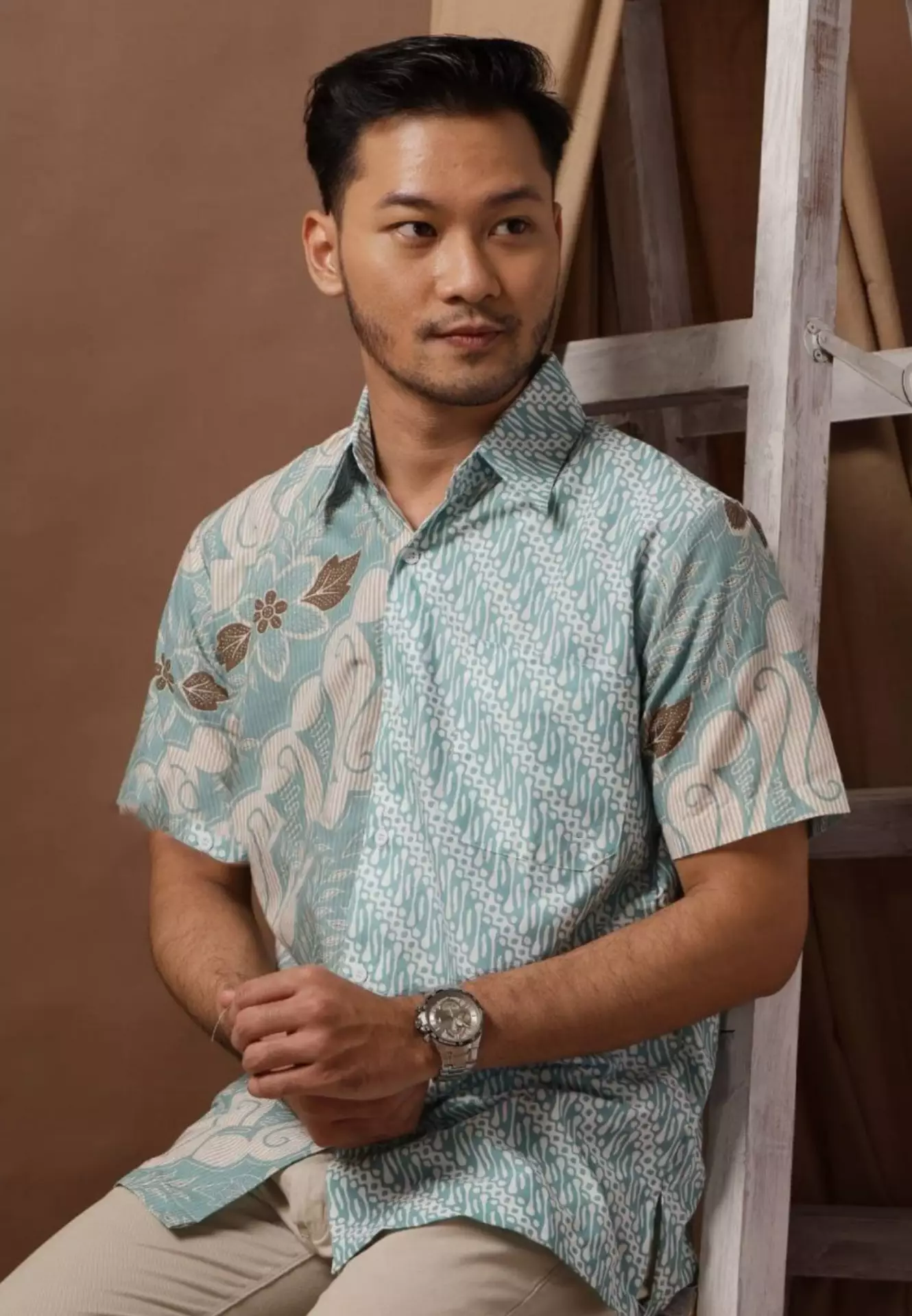 Sumitra Tosca Kemeja Batik Pria Premium Elegant Lengan Pendek B.K