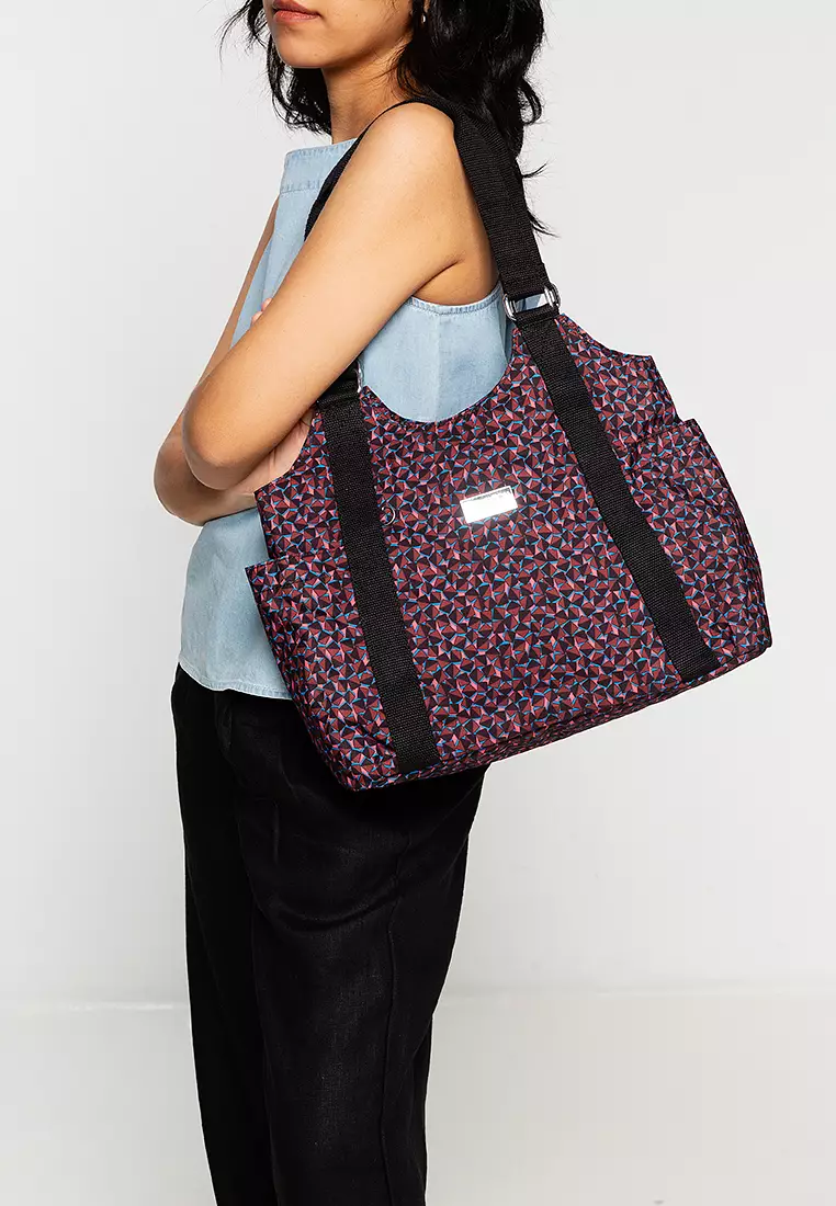 Printed Nylon Shoulder Bag