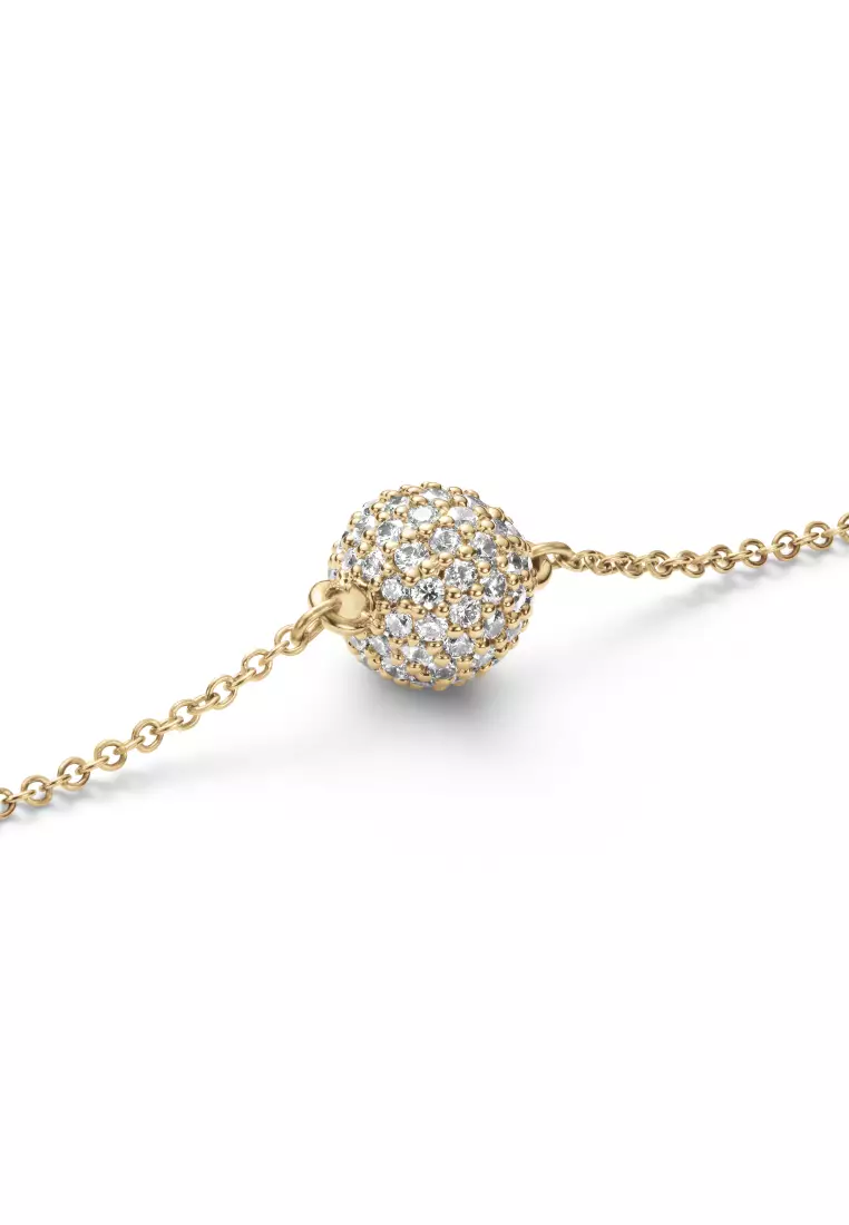 Pavé Crystal Pendant Bracelet Gold Fashion Bracelet for women and men - Stainless Steel & Crystal Pendant - DW Official Jewelry - Authentic