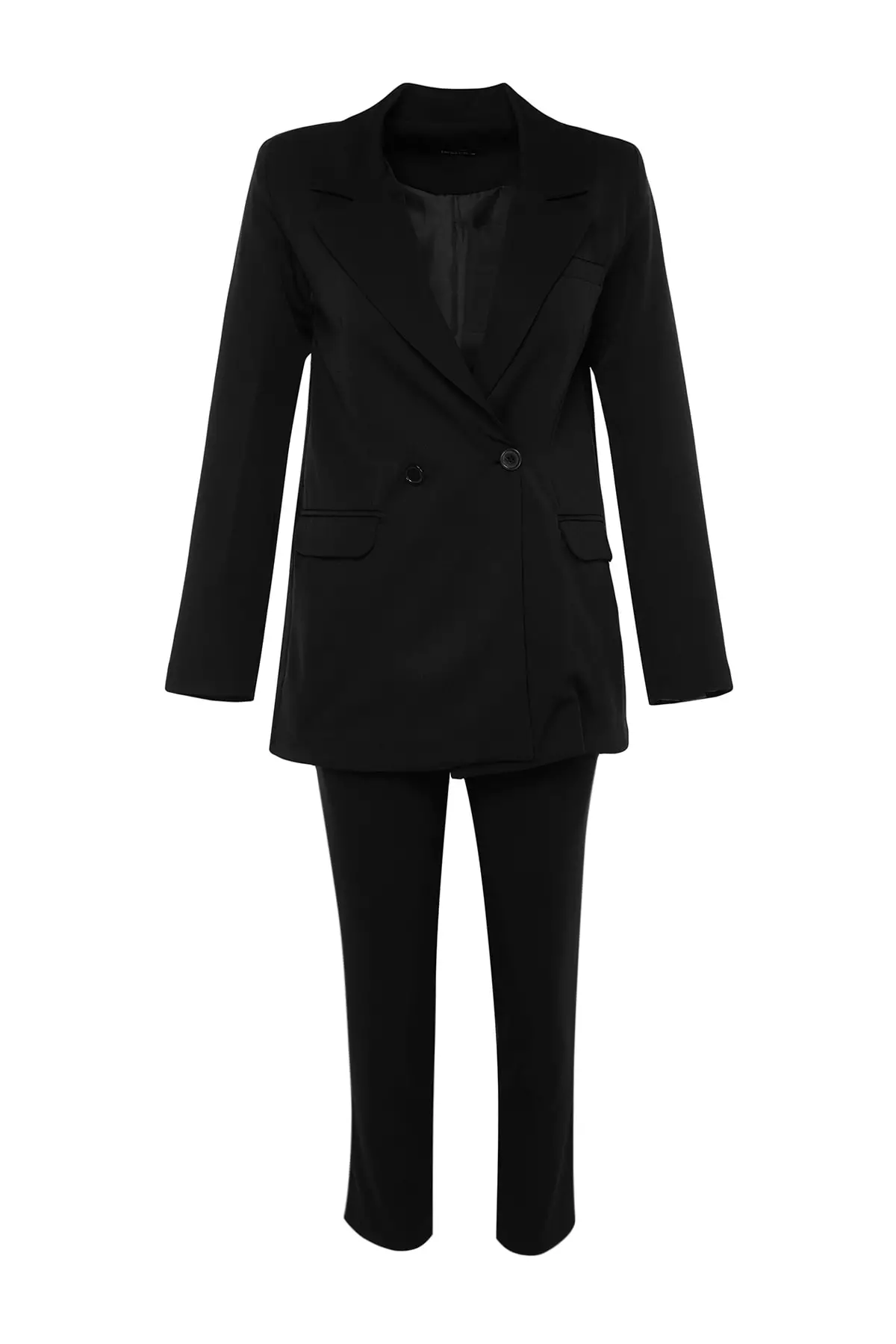 Buy Trendyol Black Blazer JacketPants Woven BottomTop Suit 2023