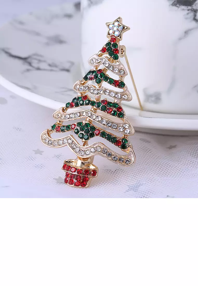 Buy Glamorousky Fashion and Simple Plated Gold Christmas Tree