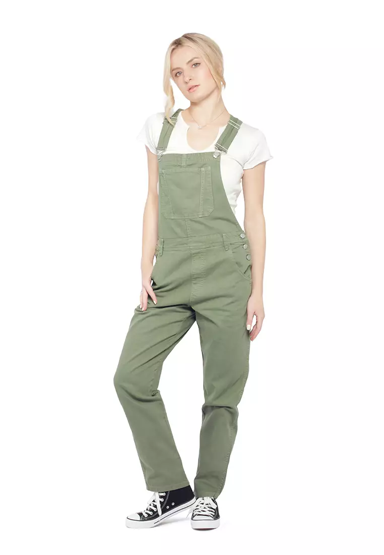 Army Green Mom Fit  Dungaree