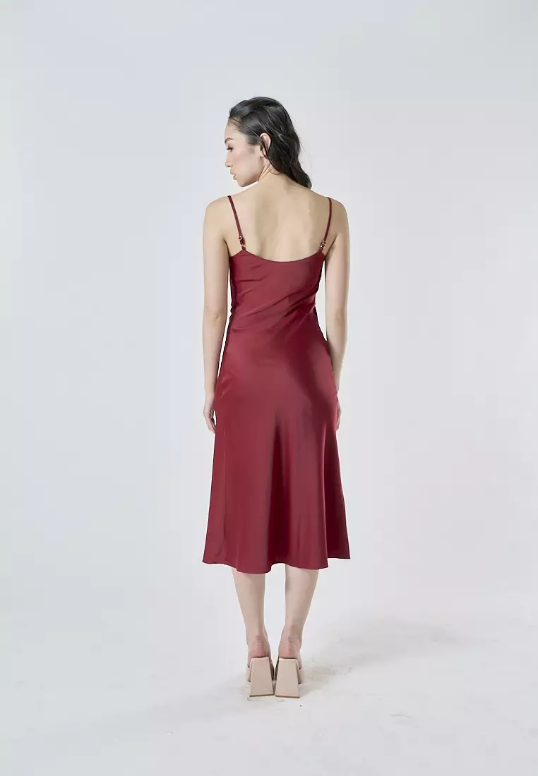 Buy Love, Ara Kailani Burgandy Cowl Neck Sleeveless Adjustable Strap ...