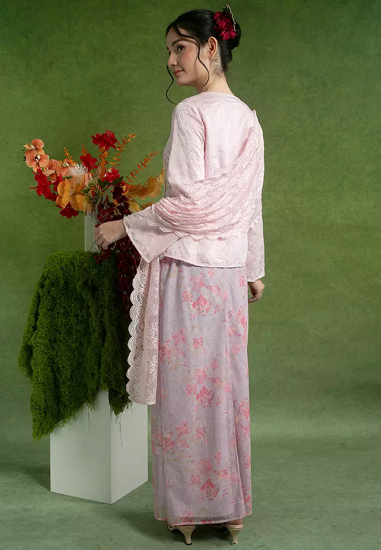 Tatiana Embroidered Kebaya with Selendang Set