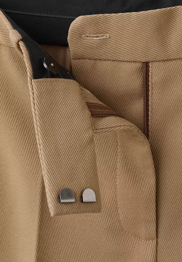Straight Low-Rise Suit Trousers