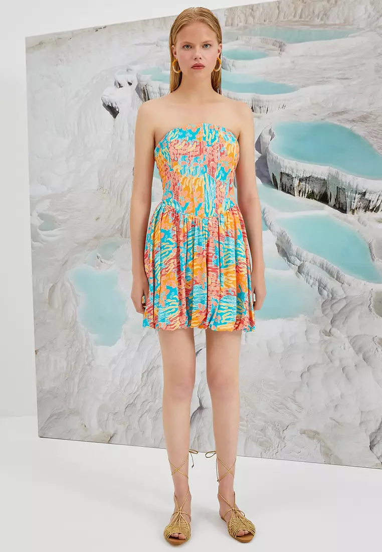 Strapless Balloon Mini Dress