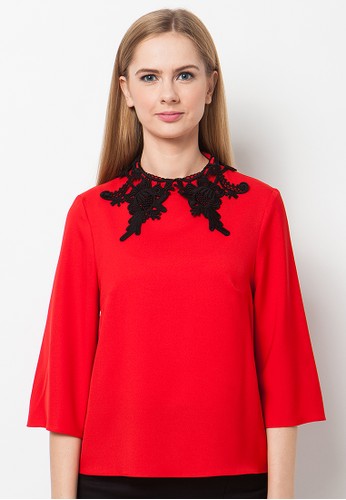 Lace Vintage Flower-Red