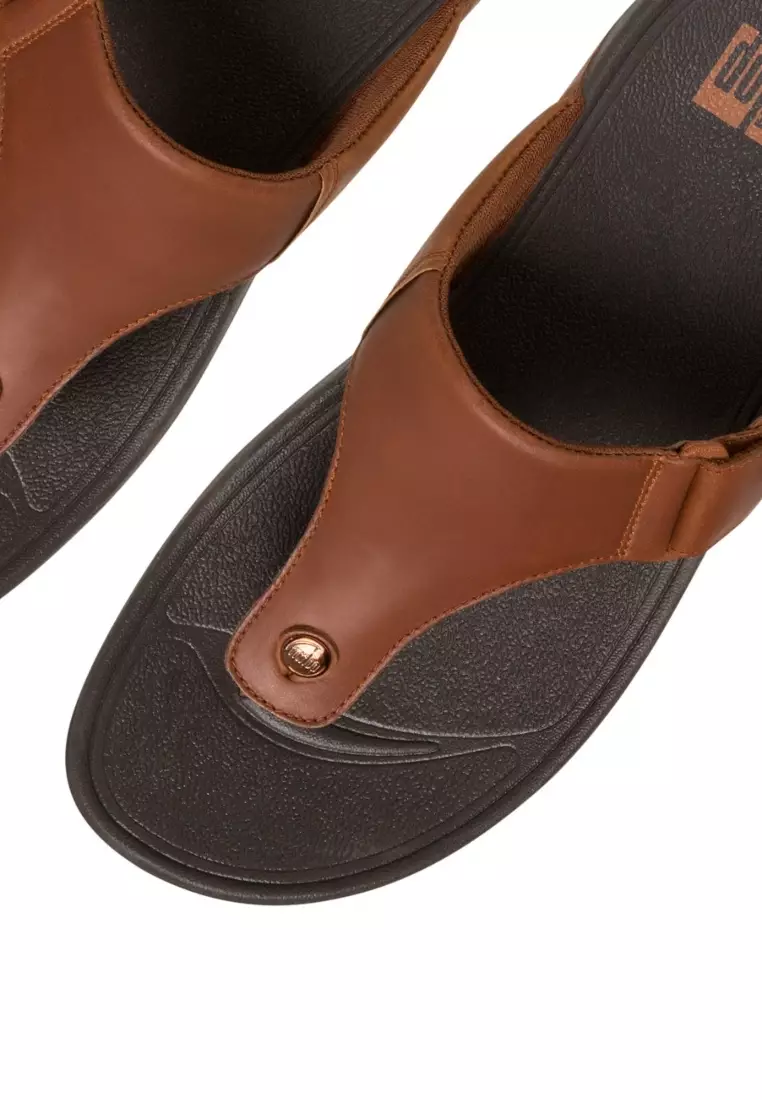 TRAKK II Men's Leather Toe-Post Sandals - Dark Tan (279-277)