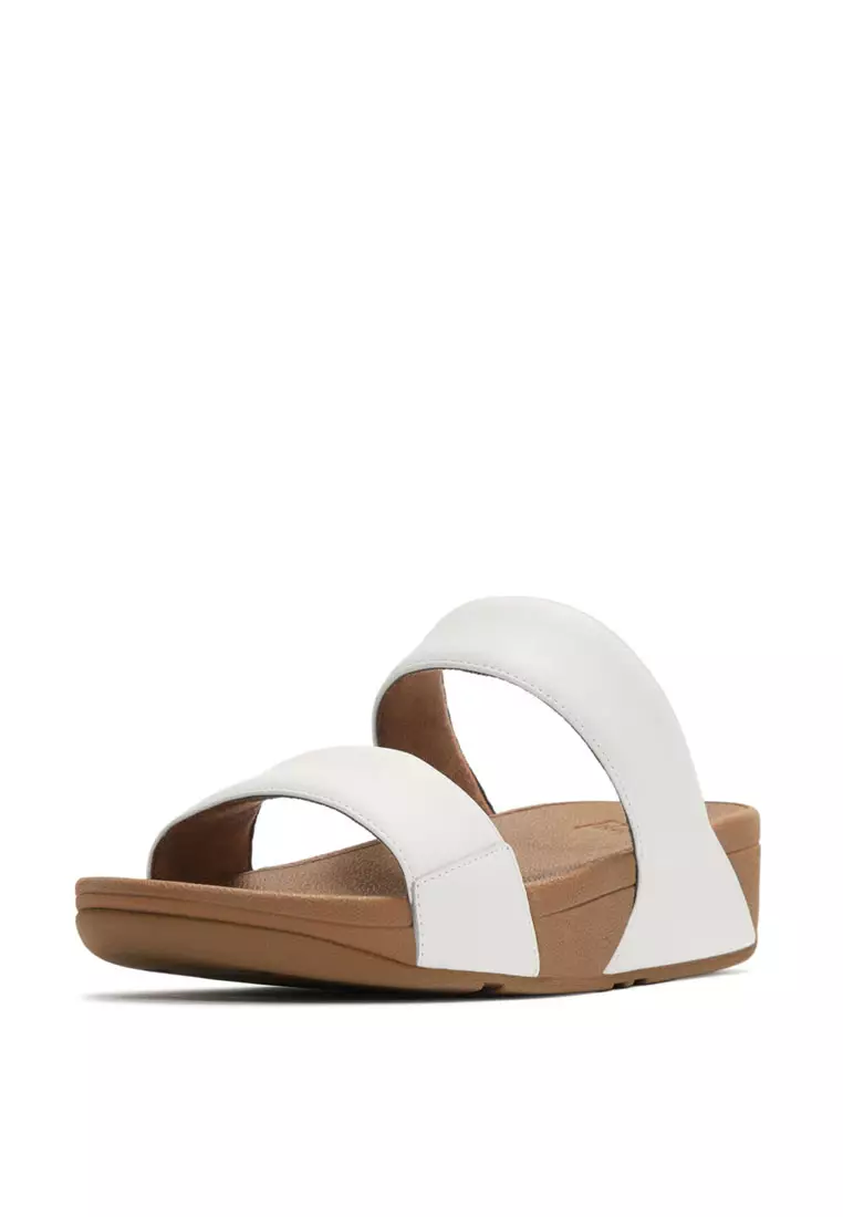 LULU Women's Leather Slides - Urban White (ED4-194)