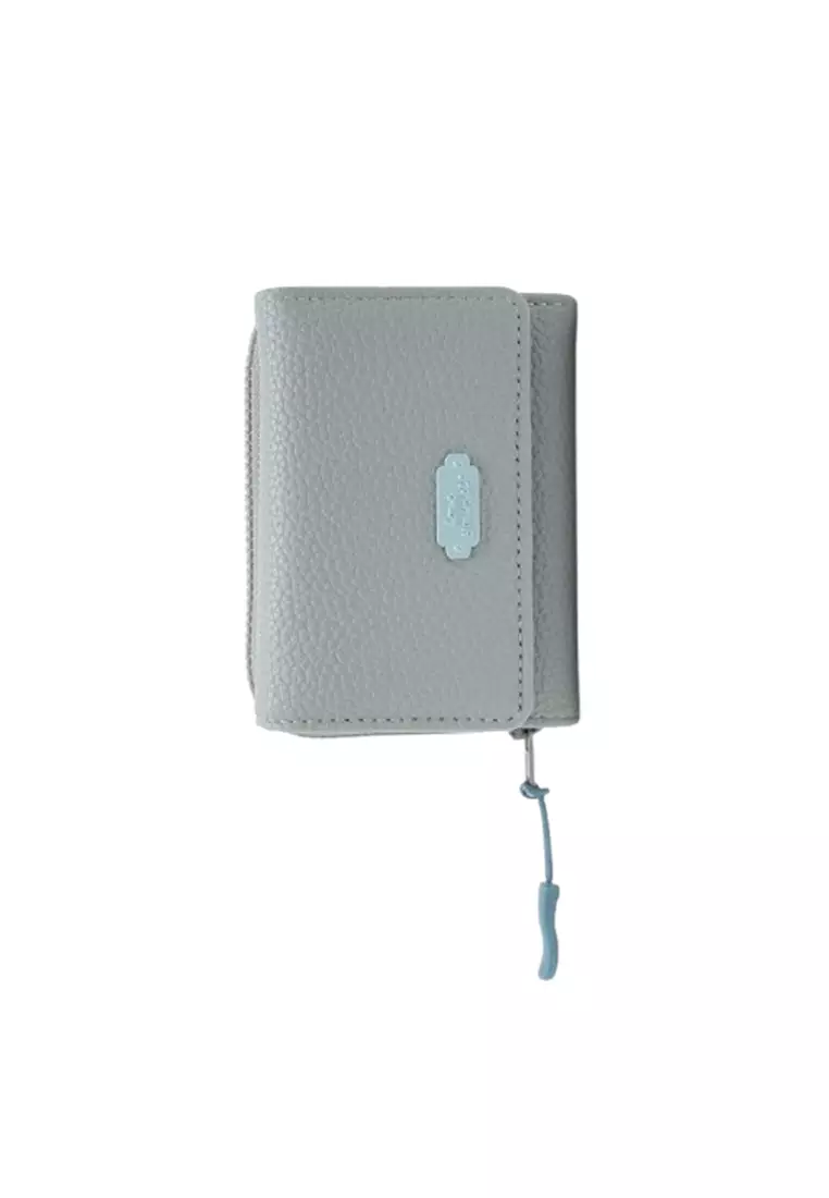 Dompet Wanita Lipat Kecil Wallet Bahan Kulit PU Leather Premium ORIGINAL - Blue