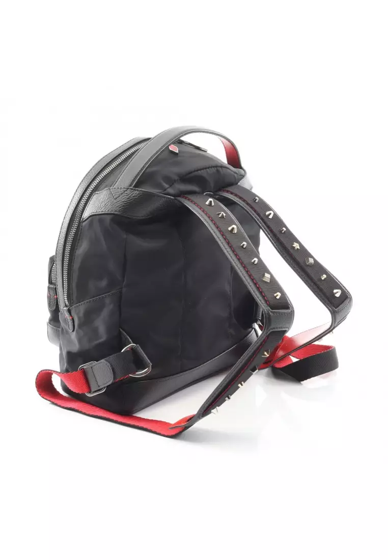 Christian Louboutin Backloubi レザーバックパック CHRISTIAN LOUBOUTIN Backloubi Small Nylon Backpack Bag Black