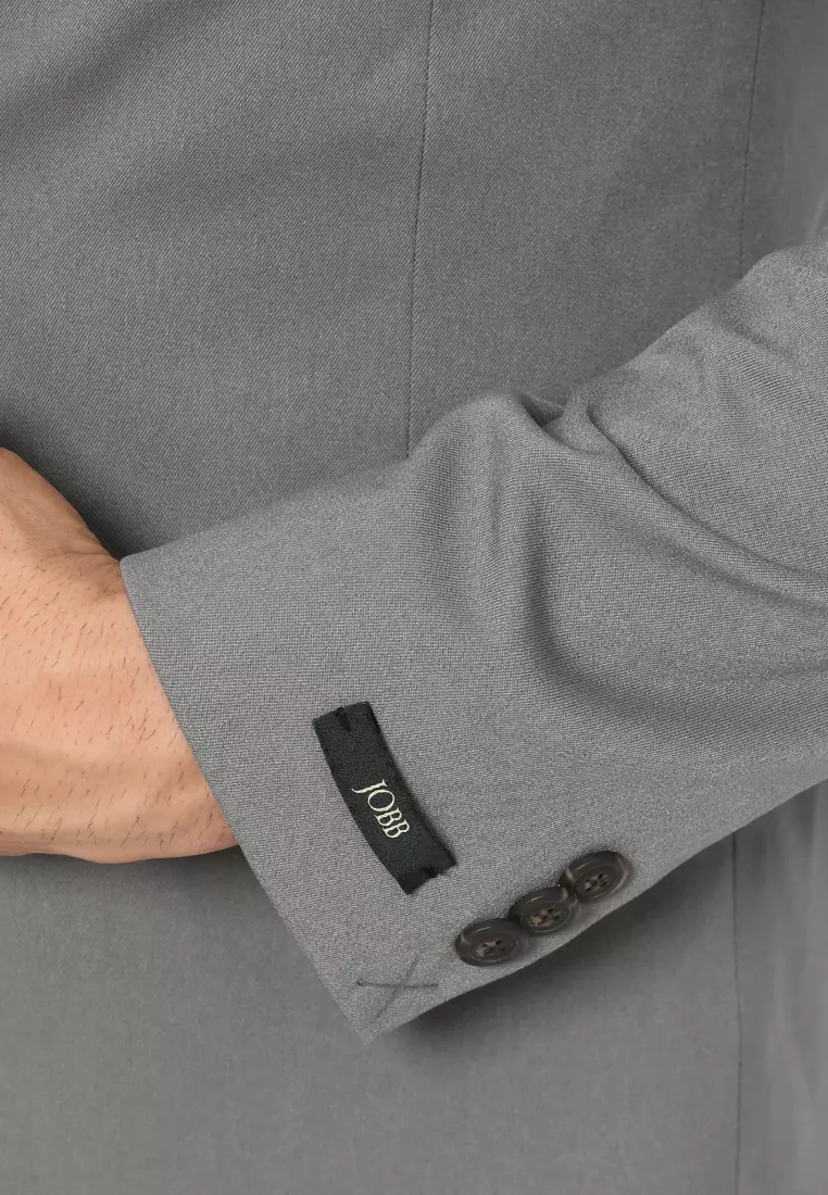 Jobb Bellmore-T1 Jas Pria Slim Fit Light Grey