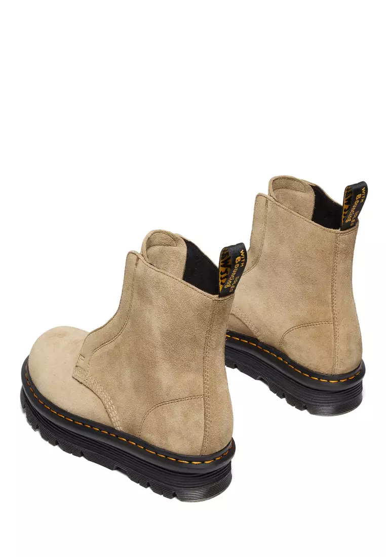 Zebzag Laceless Slip On Suede Savannah Tan Boots - Men