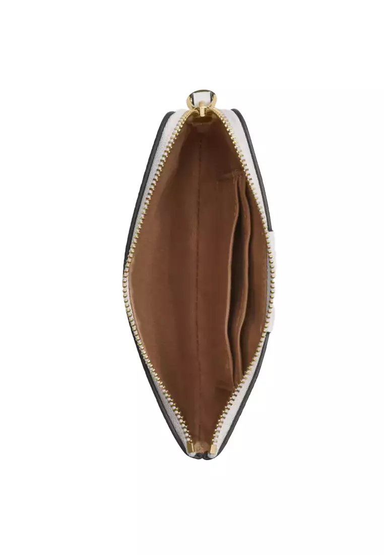 Corner Zip Wristlet In Signature Canvas With Stripe CW854