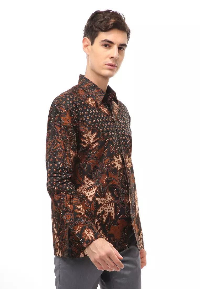Kendrick Atasan Formal Kemeja Batik Pria Perwira Long Sleeve Material Cotton ORIGINAL