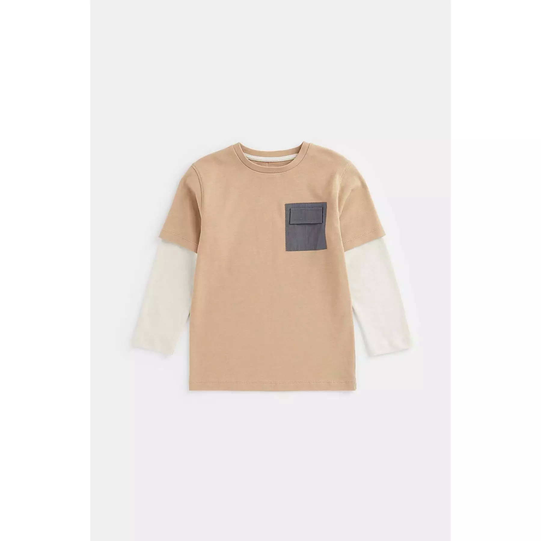 Mothercare Layered Long Sleeve Top - Kaos Anak Laki-laki (Krem)