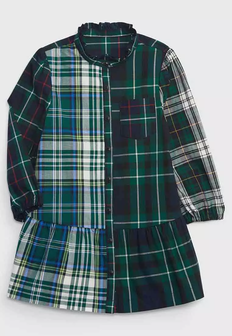 Gap plaid dress toddler cheap