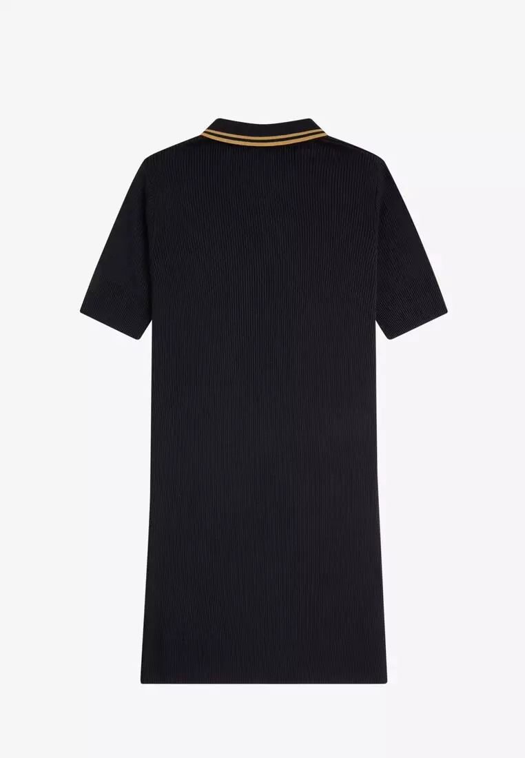 Buy Fred Perry Fred Perry D8175 RIBBED KNITTED SHIRT DRESS