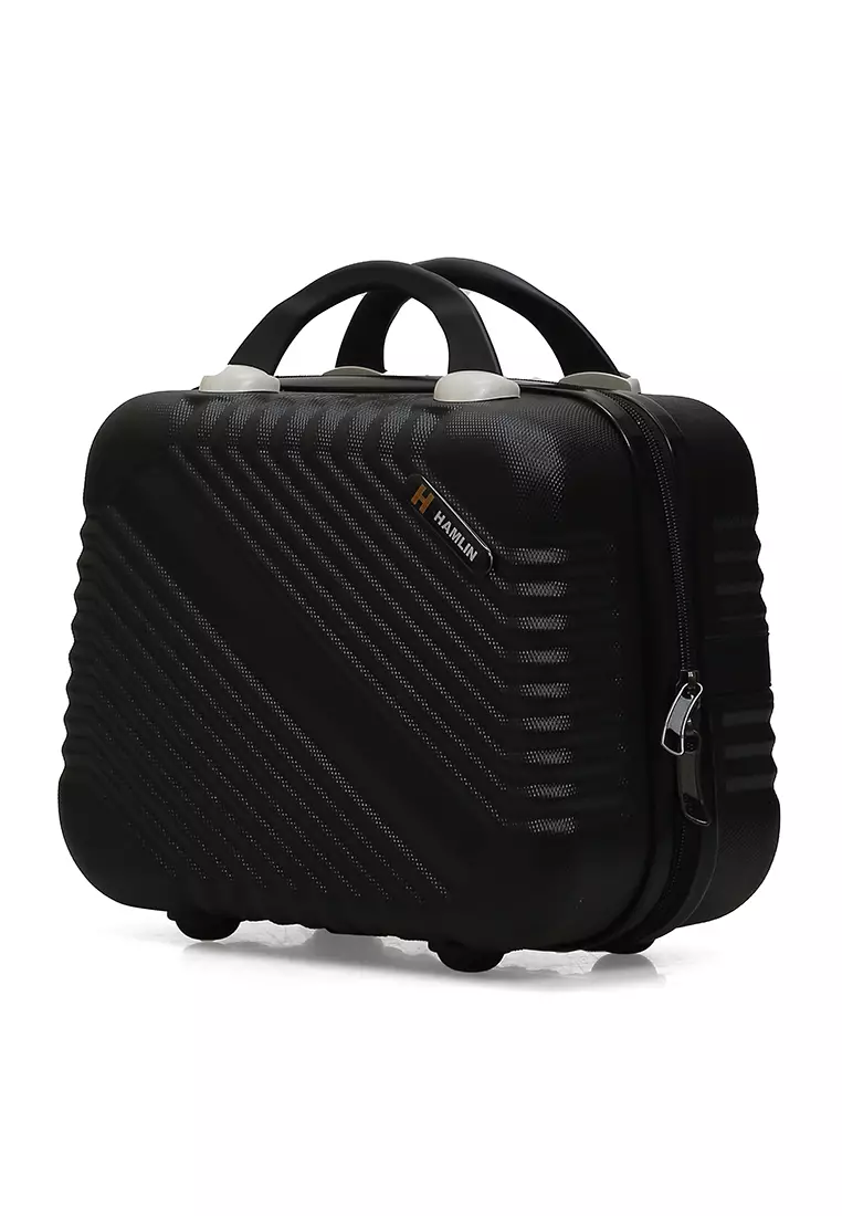 Fidell Koper Jinjing Tas Mini Beauty Case Size 14 Inch Suitcase Unisex Lock System 3 Number Code Material Fiber ABS ORIGINAL - Black