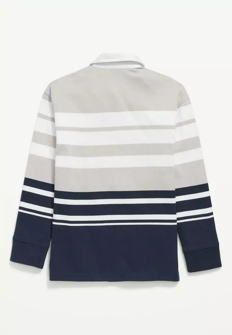 Printed Long-Sleeve Polo Shirt for Boys