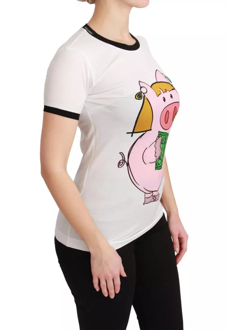 Buy Dolce Gabbana Dolce Gabbana White YEAR OF THE PIG Top
