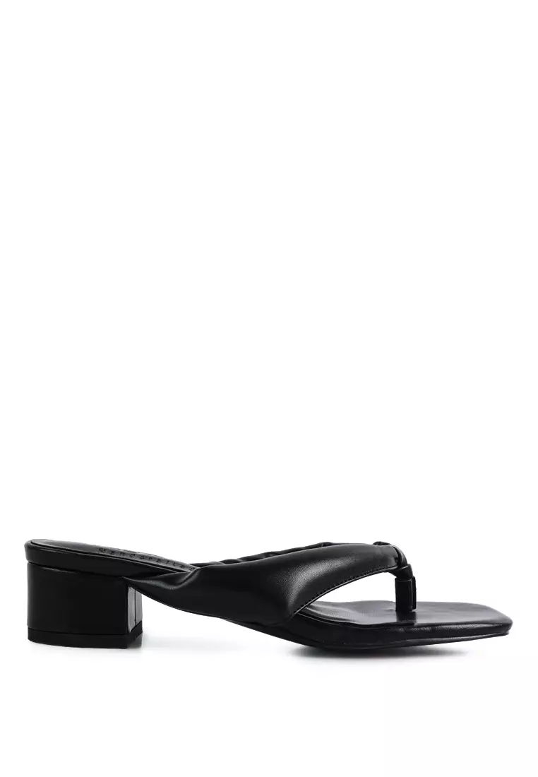 Discount on Rag & Co.  shoes - SKU: White Low Heel Thong Sandals