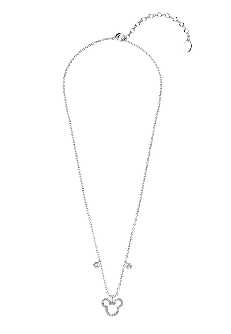 Mickey Pendant WG - Kalung Crystal by Her Jewellery