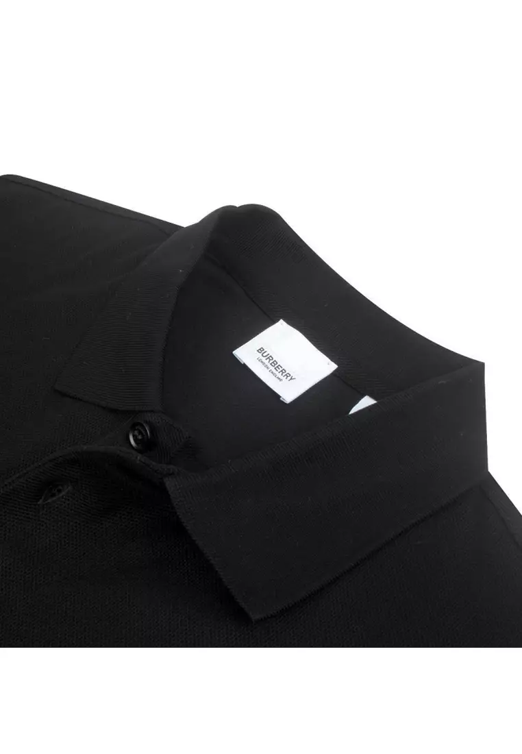 Burberry black long top sleeve polo