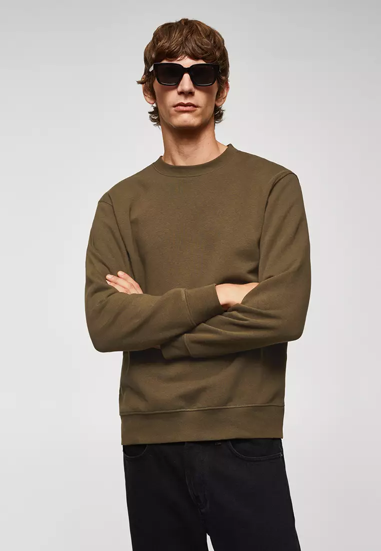 MANGO Man Lightweight Cotton Sweatshirt ZALORA