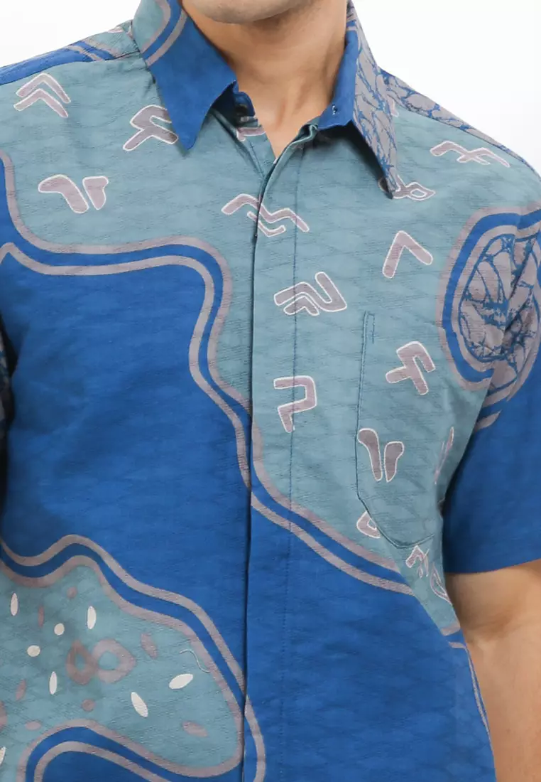 Hem Body Fit Batik Sekat Aksara