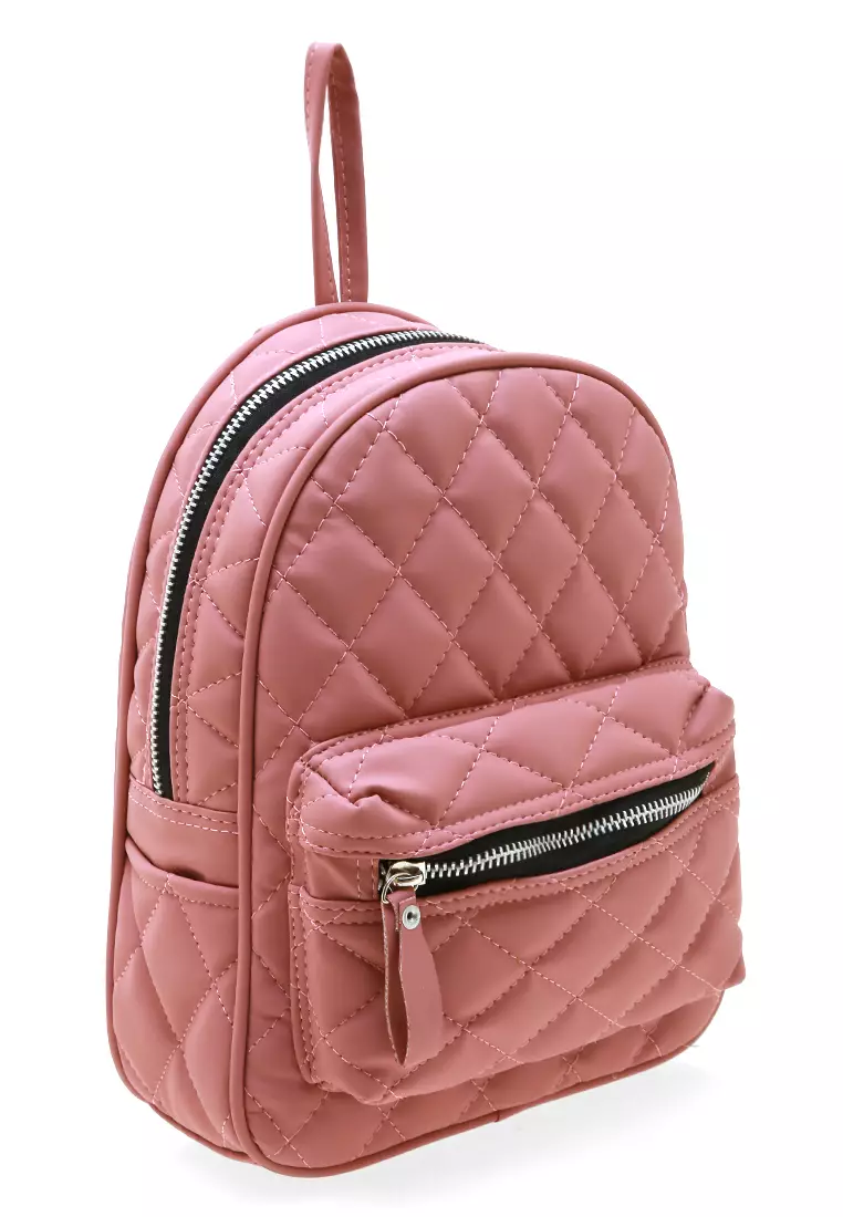 Mira Tas Ransel Wanita Design Simple Backpack Woman Premium Quality - Pink