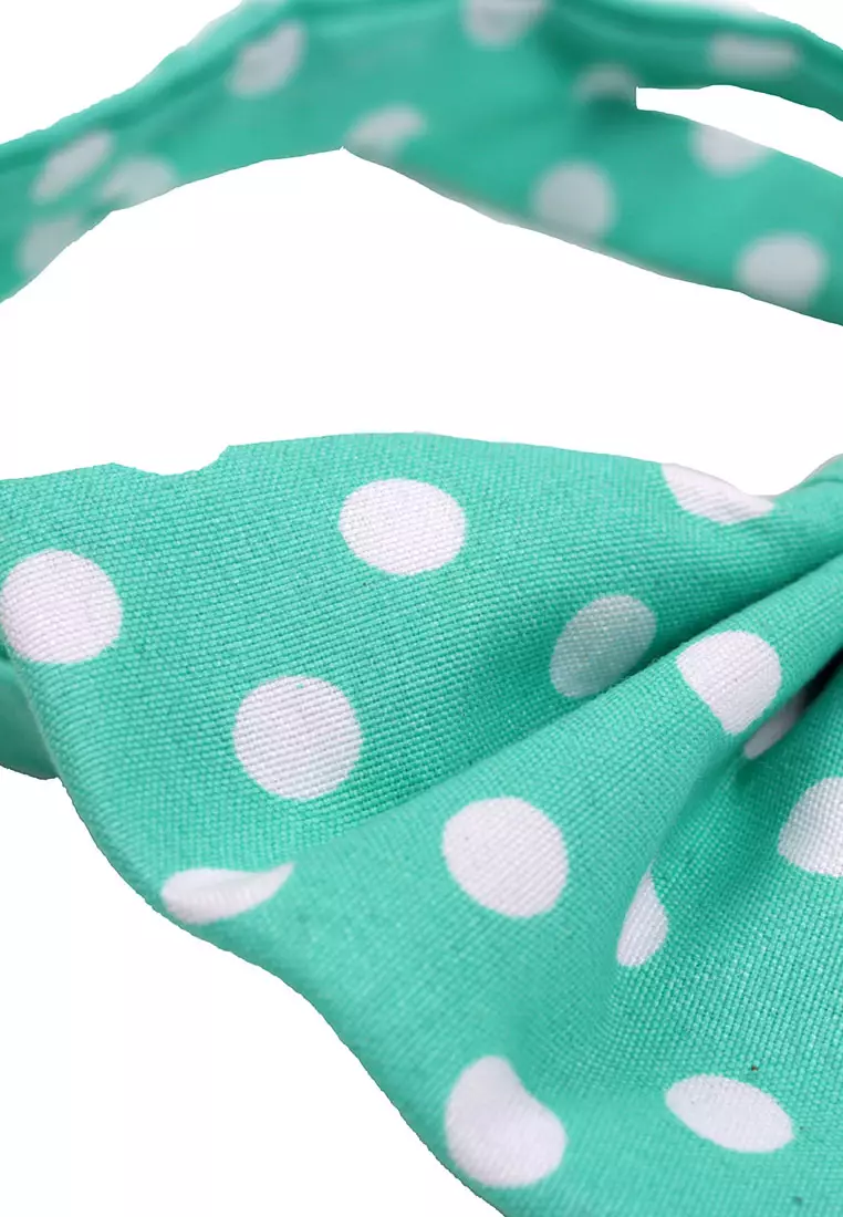 Houseofcuff Dasi Kupu Bowtie Pocket Square Saputangan Tosca Polka A18