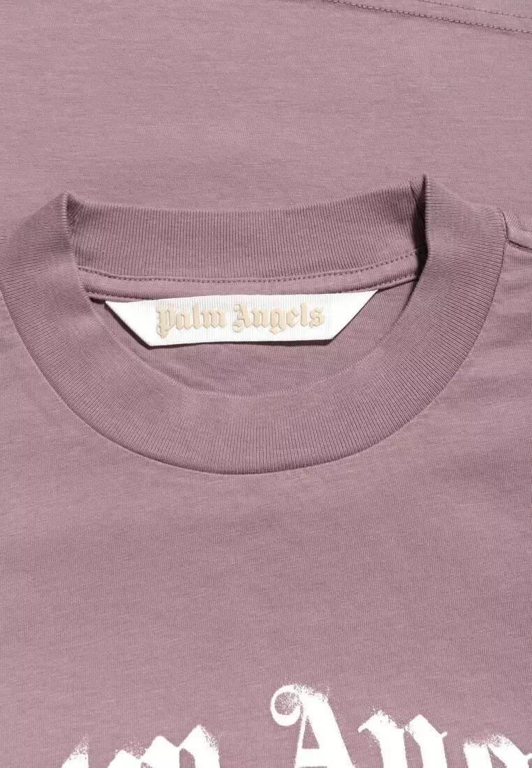 PALM ANGELS Curved Logo Boxy Tee T-Shirt 2026 | Buy PALM ANGELS