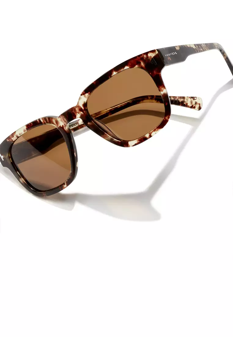 HAWKERS POLARIZED Havana Olive STACK Sunglasses for Men and Women, Unisex. UV400 Protection. Official Product designed in Spain HSTA22CEXP