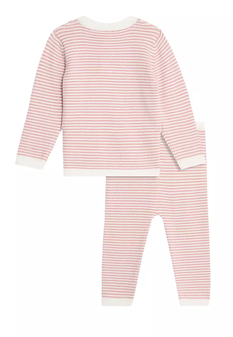 2pc Flopsy Striped Knitted Outfit