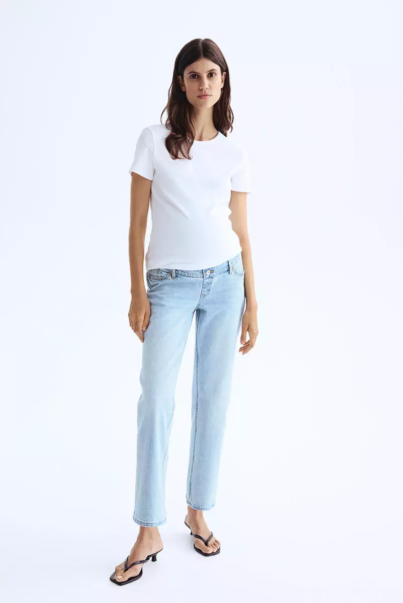 Buy H&M MAMA Straight Ankle Jeans 2024 Online ZALORA