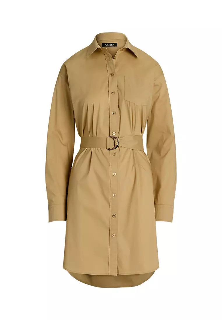 Polo Ralph Lauren Lauren Women's Belted Stretch-Cotton Blend Shirtdress