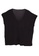 Vero Moda black Plus Size Plis  V-Neck T-Shirt 1BBD8AA1EF1546GS_1