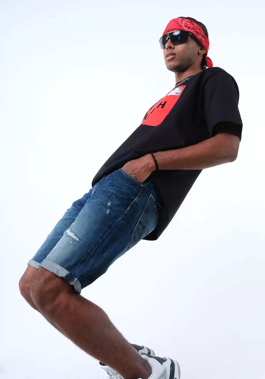 Celana Pendek Jeans Pria A01 Series Medium Blue