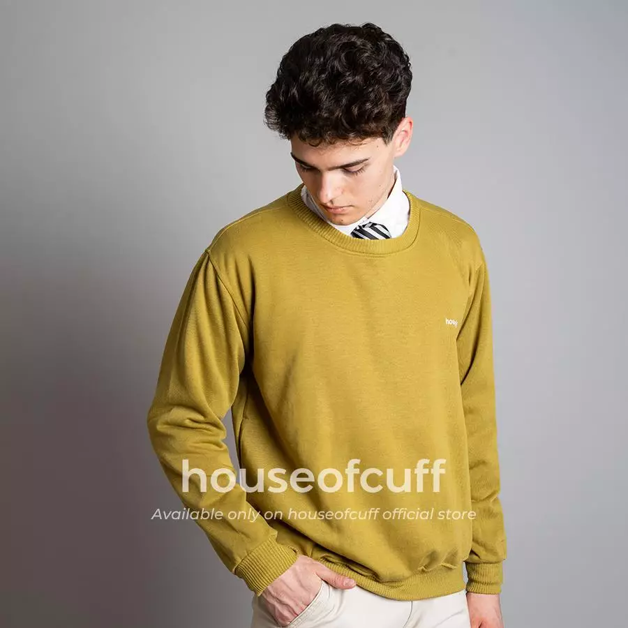 Houseofcuff sweater crewneck basic outer green lime