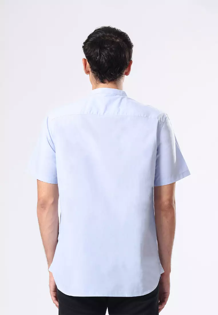 Kemeja Koko Pria Lengan Pendek Baju Muslim Pria STARKOV BLUE