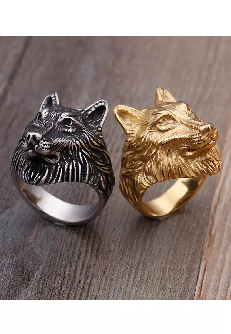 Cheap hot sale wolf rings
