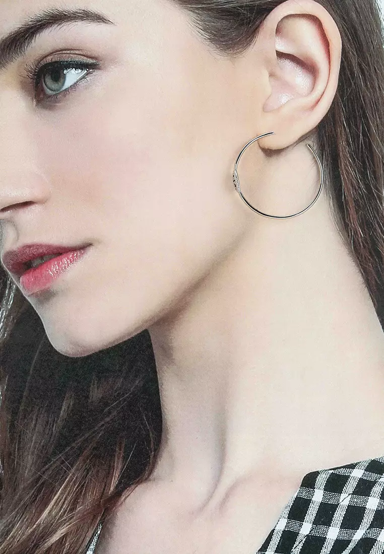 Tory burch pierced on sale t hoop earrings