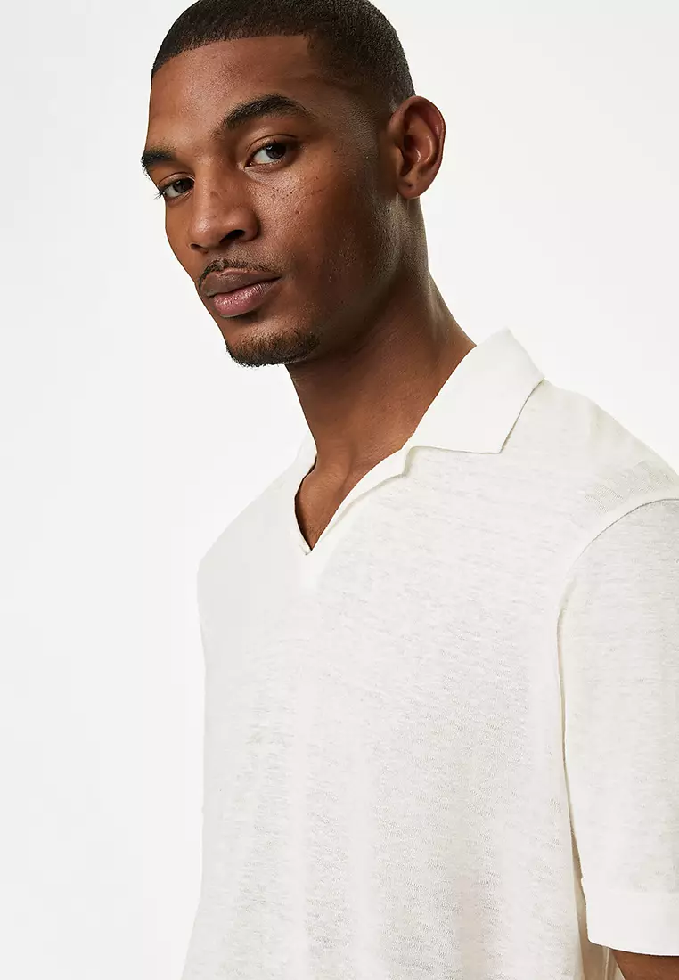 Pure Linen Polo Shirt