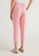 United Colors of Benetton pink Cropped Trousers in 100% Linen 53729AAE62E208GS_2