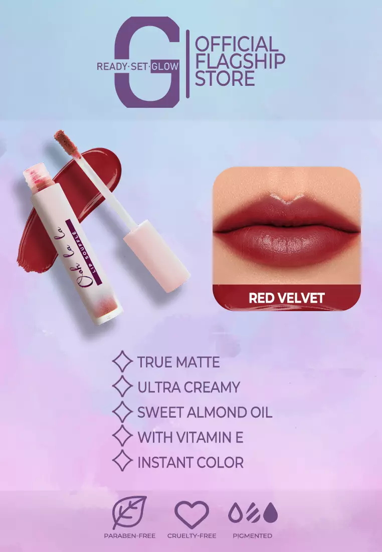 Discount on Ready Set Glow  shoes - SKU: Ready Set Glow Lip Souffle In Red Velvet