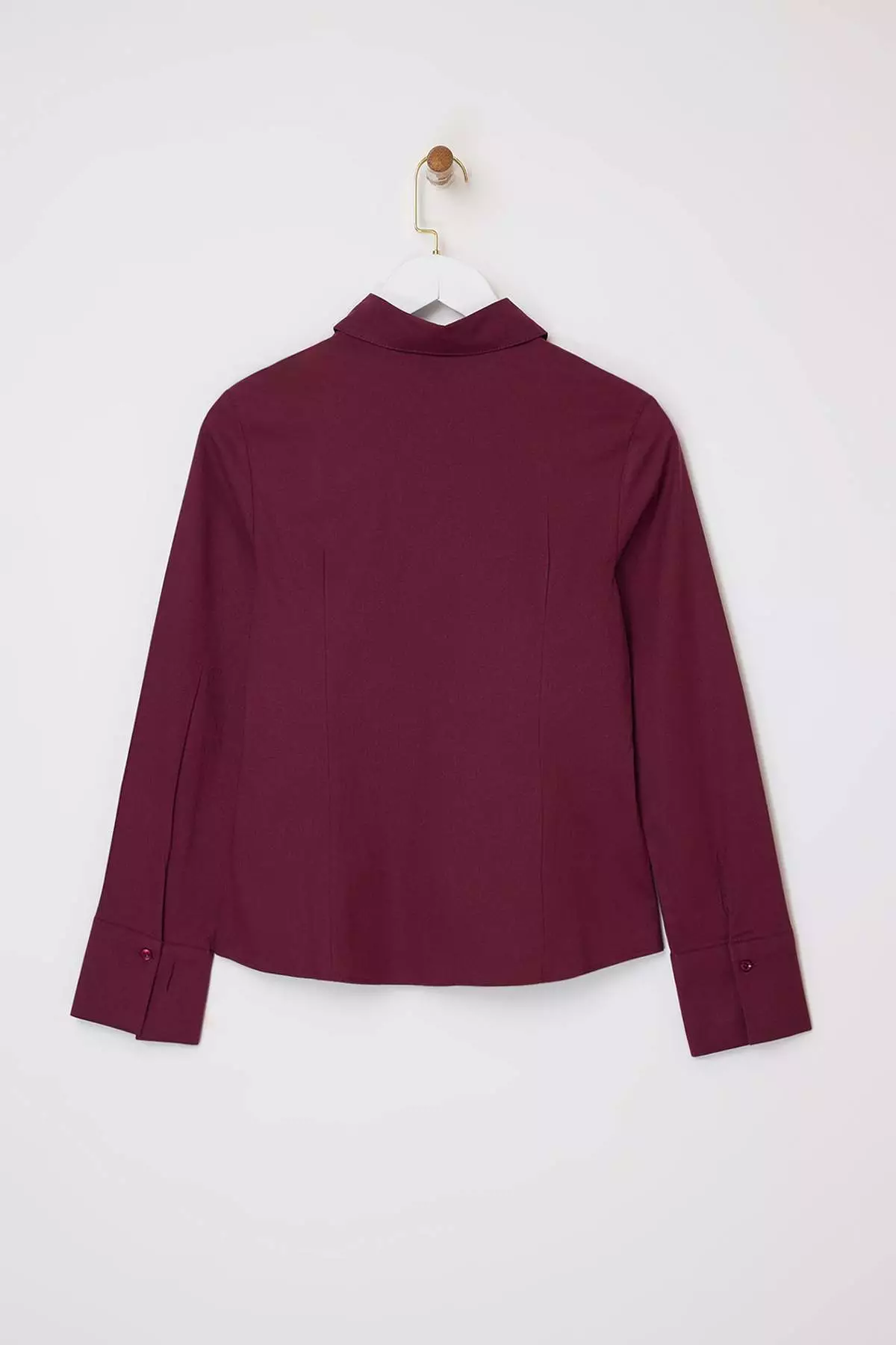 Wardrobe Essentials Plum Light Waist-Fitted Cotton Woven Shirt Twoaw26Go22