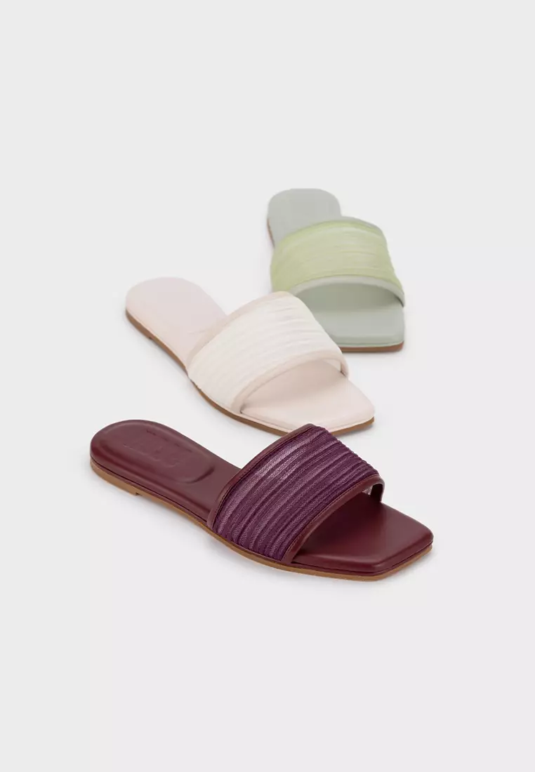 MESH PLEATED UPPER CLOUDFOAM FLAT SLIDE